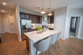 Counter-height islands & quartz counters*